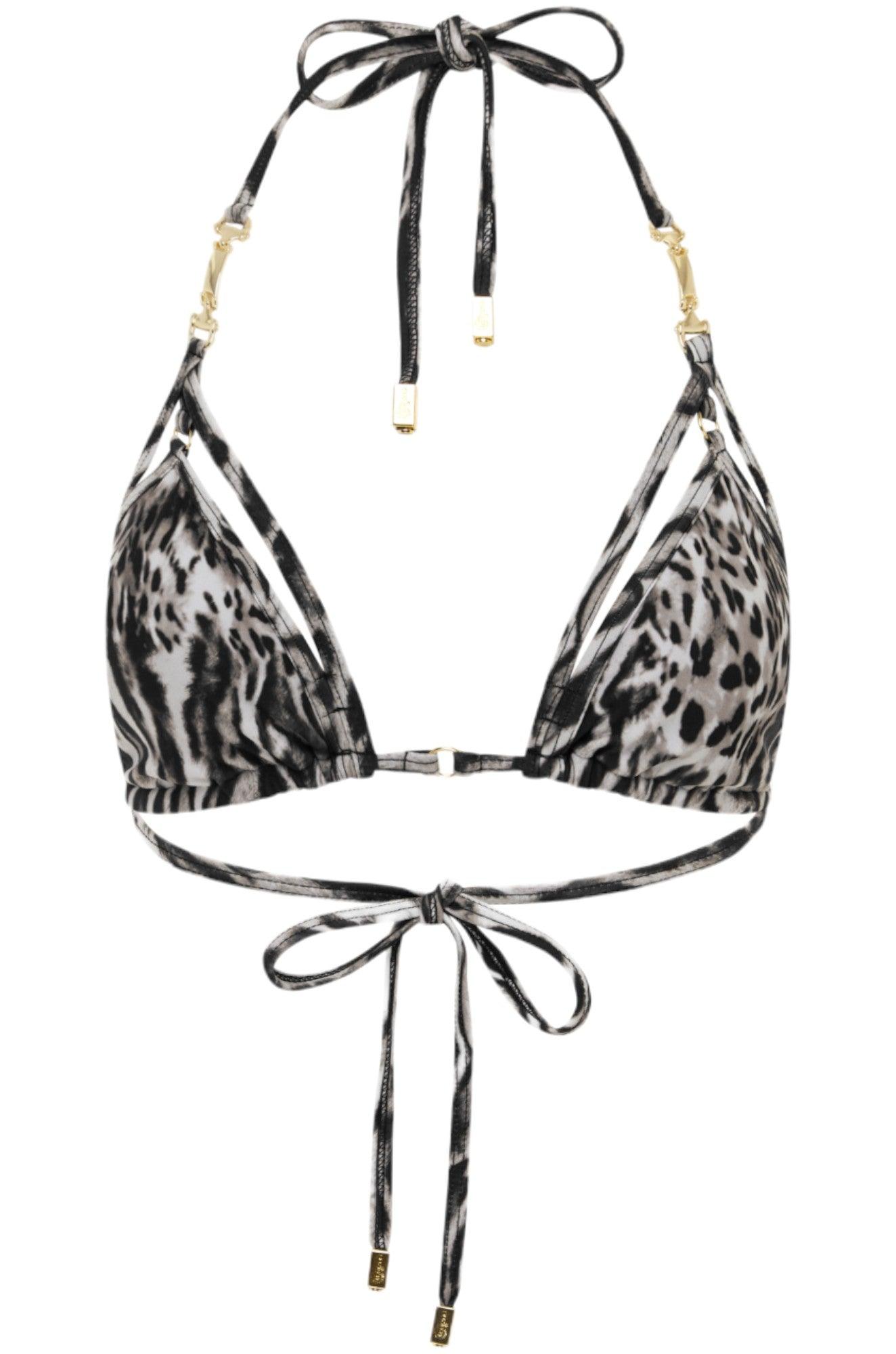 Miami Triangle Top - White leopard