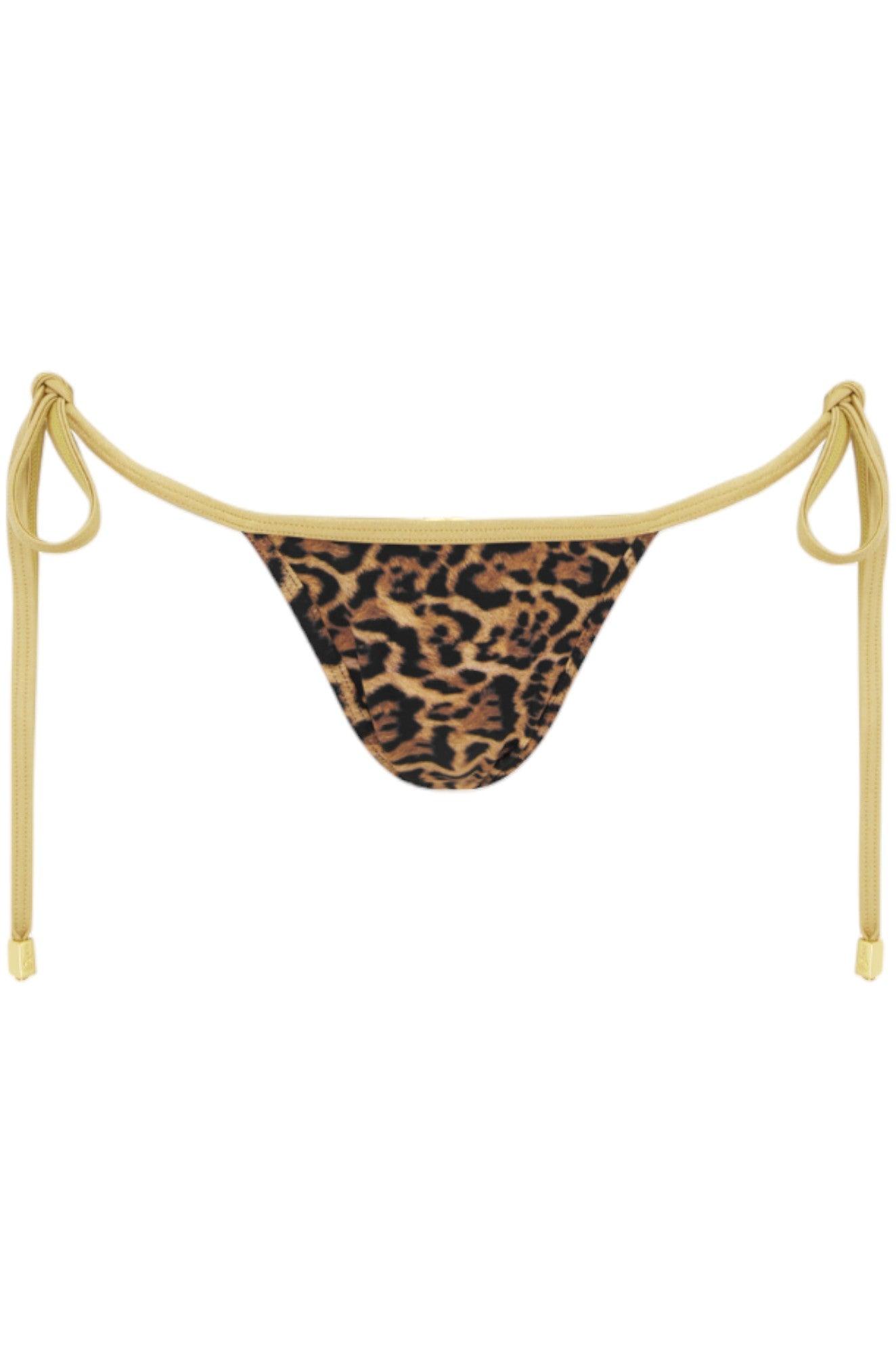 Ipanema Bottom - Gold Jungle Eco Recycled Fabric Brazilian Bikini