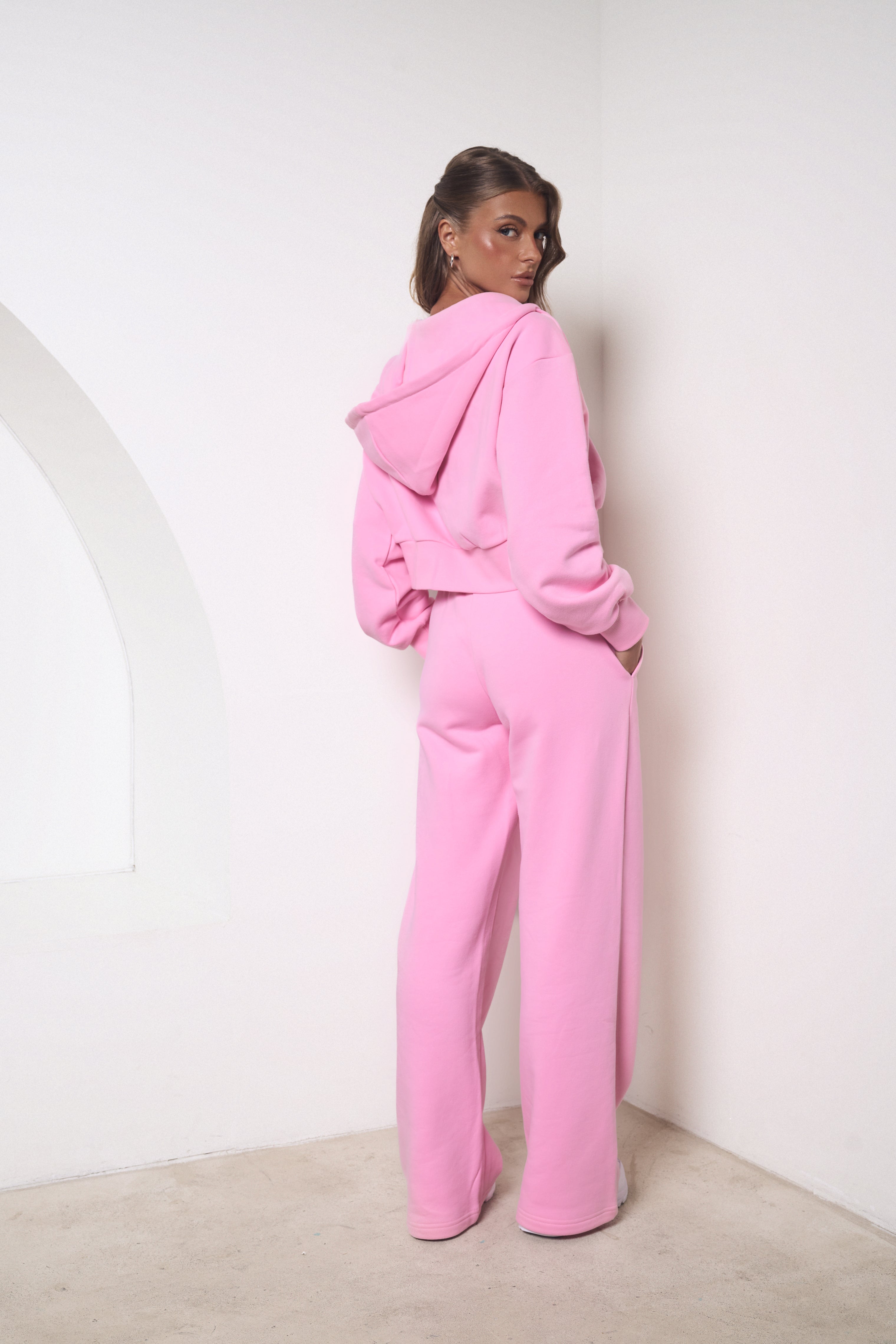 Embrace Zip-Up Hoodie | Cotton Candy Pink