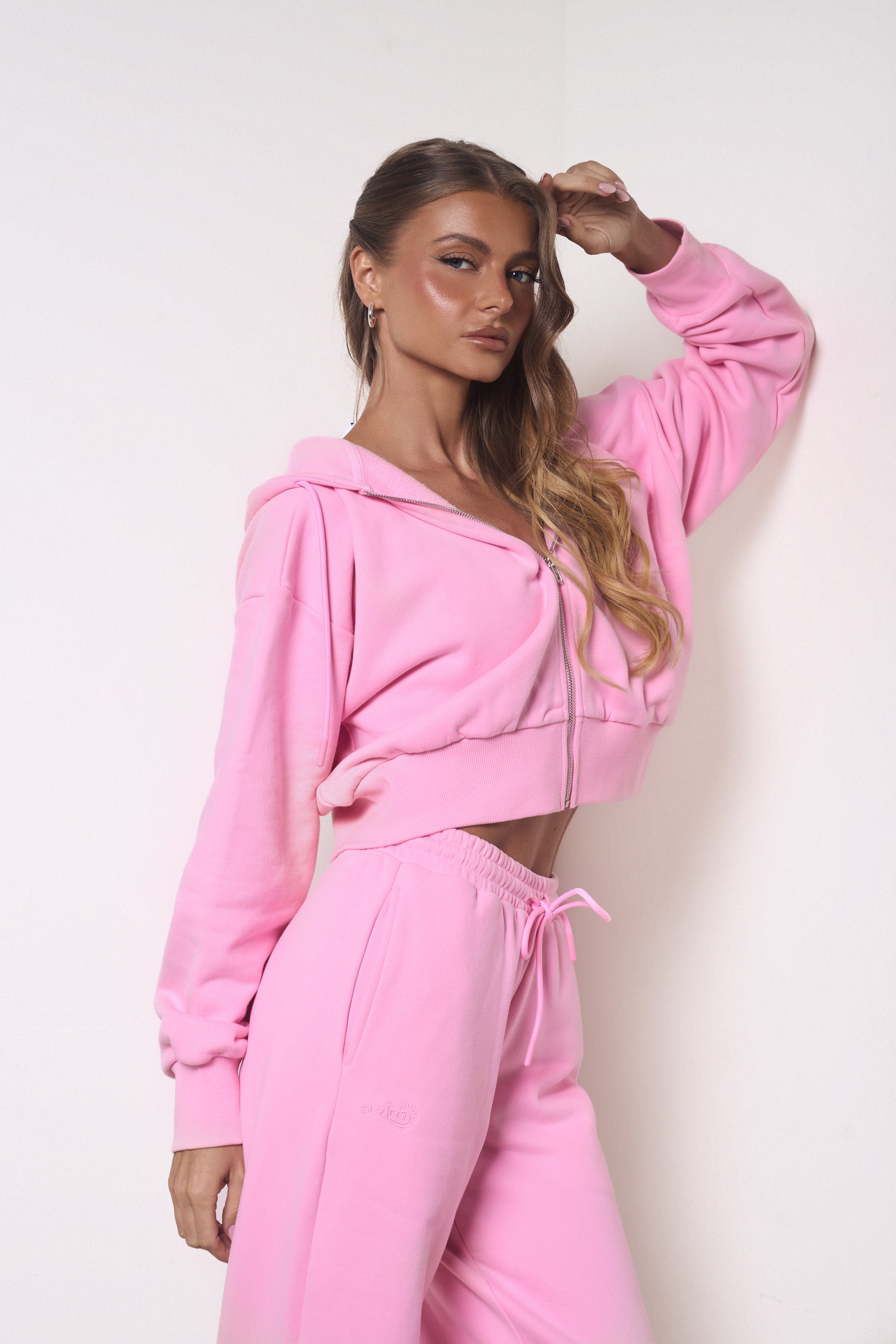 Embrace Zip-Up Hoodie | Cotton Candy Pink