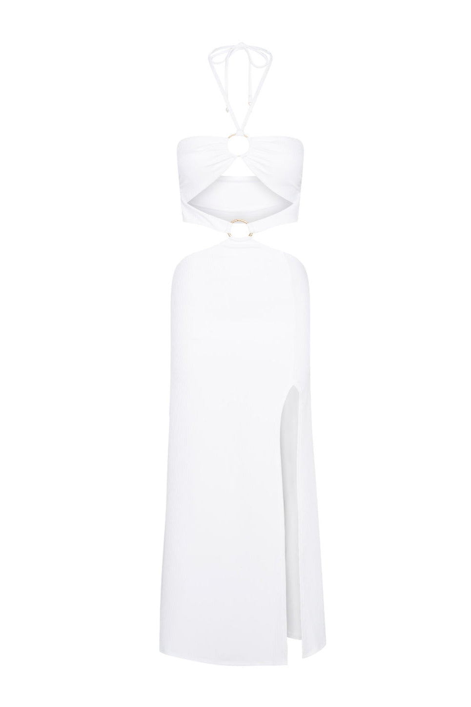Beverly Cut-Out Maxi Dress - White