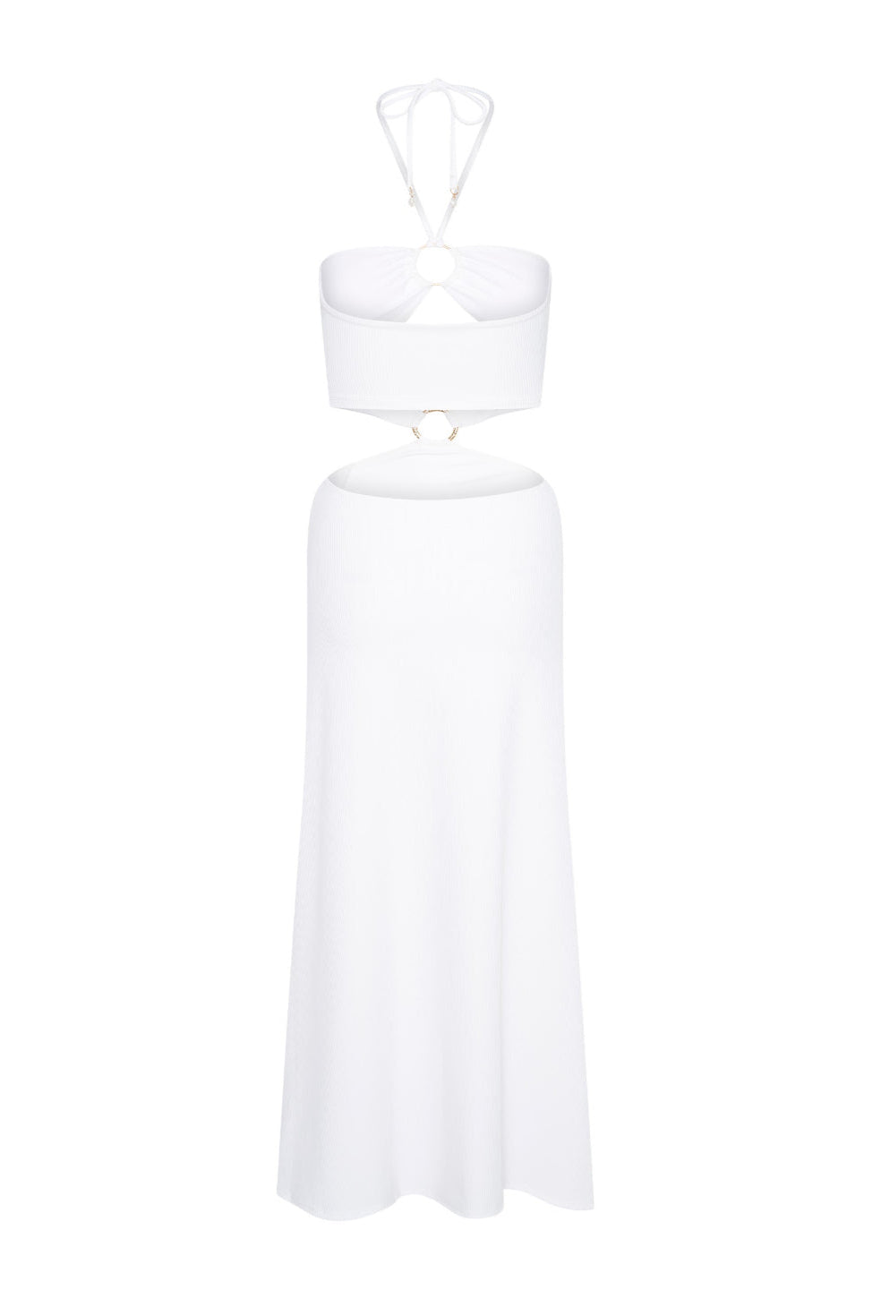 Beverly Cut-Out Maxi Dress - White