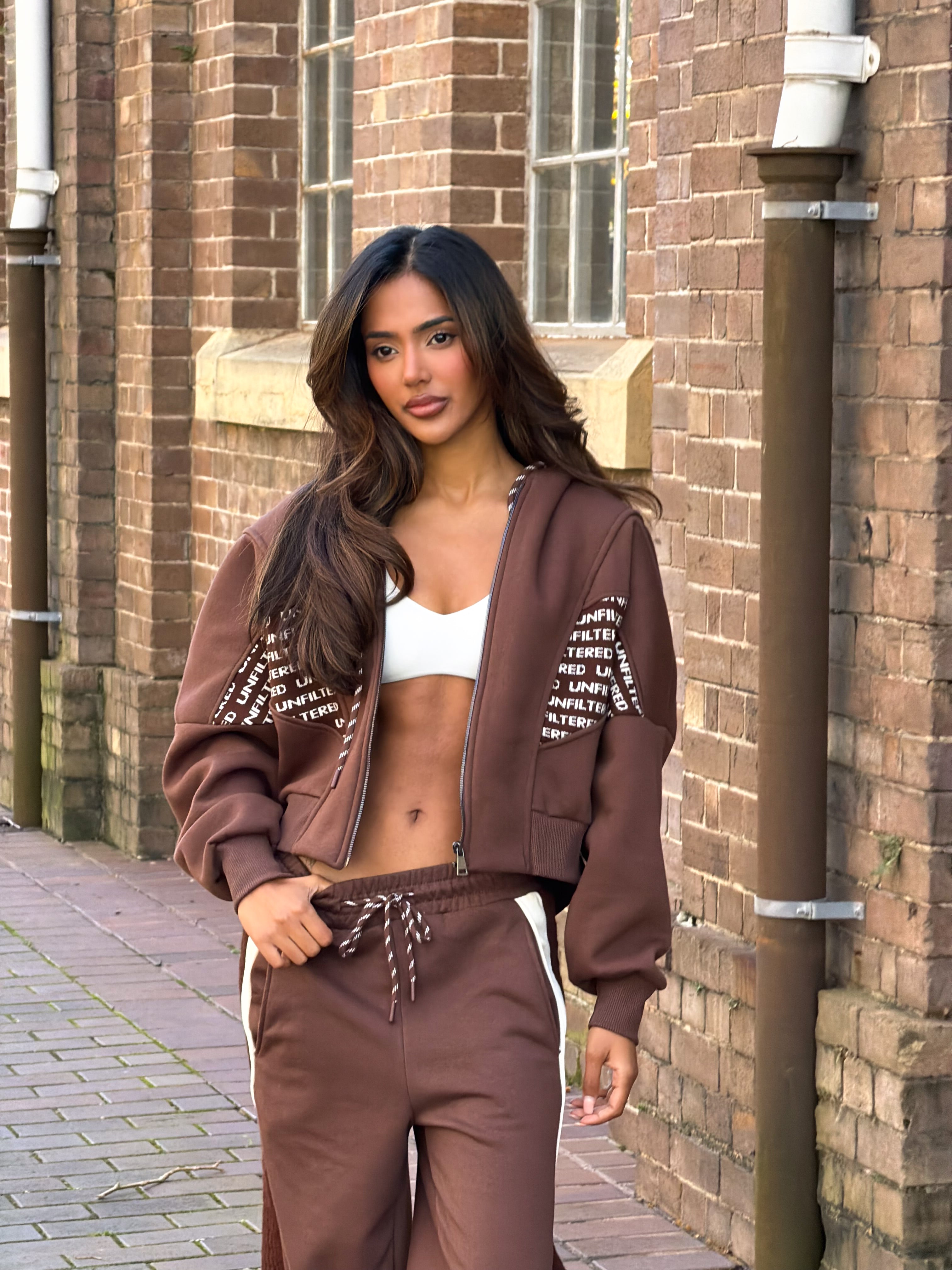 UNFILTERED Zip-Up Hoodie | Chocolate Brown