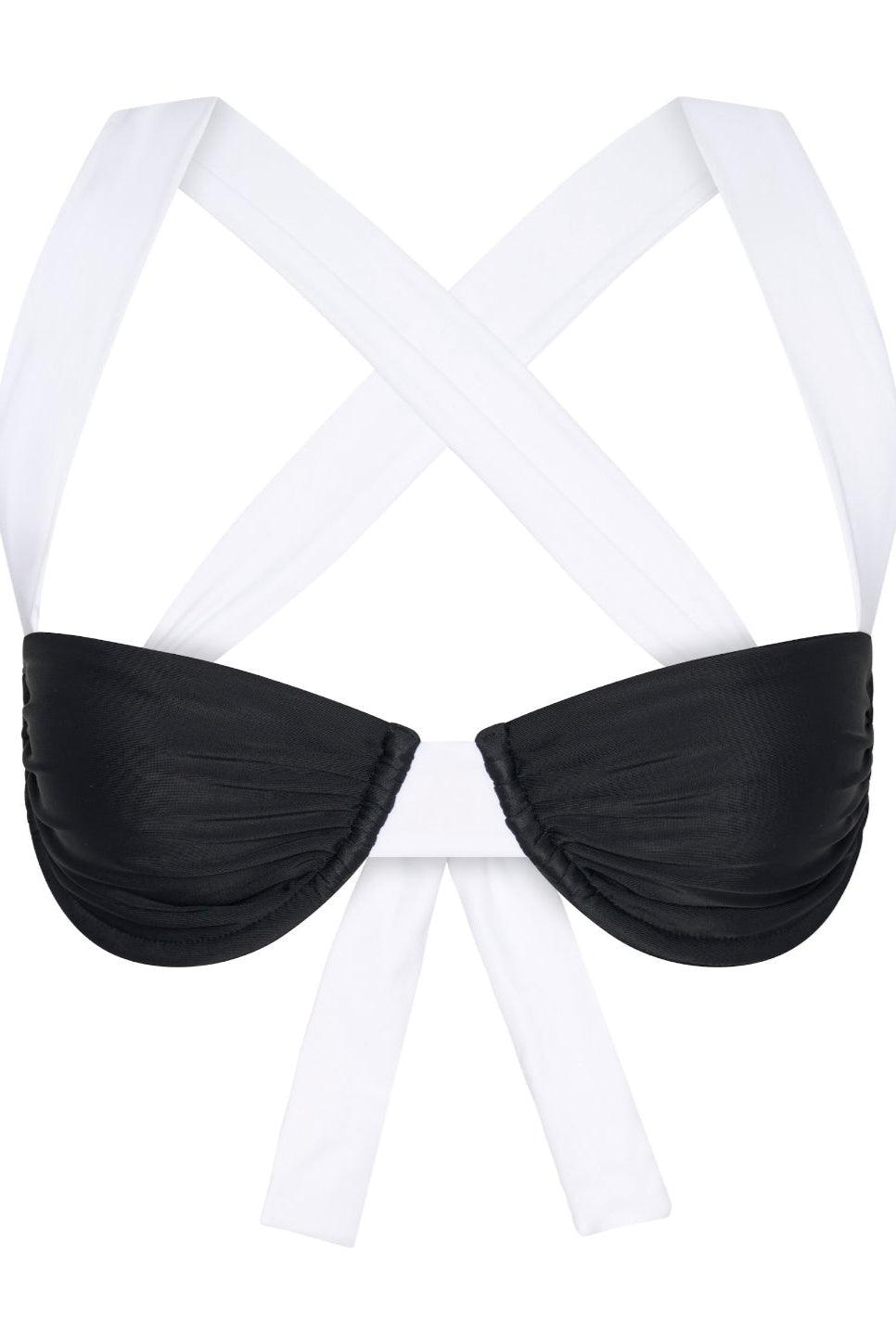 Maldives Underwire Bikini Top - Black/White