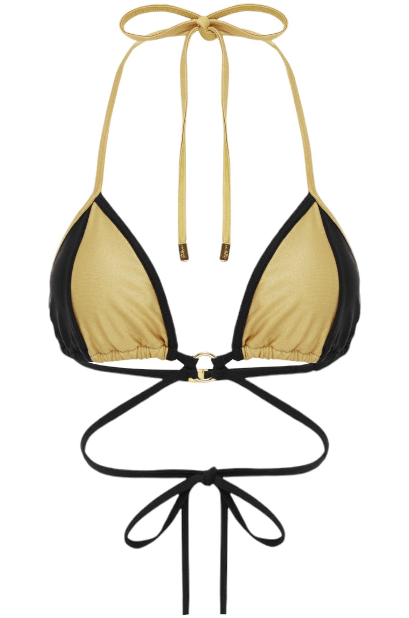Ipanema Bikini Top - Black Gold