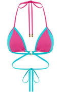Ipanema Top - Turquoise/Pink Eco Fabric