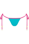 Ipanema Bottom - Turquoise/Pink Eco Fabric Brazilian Bikini