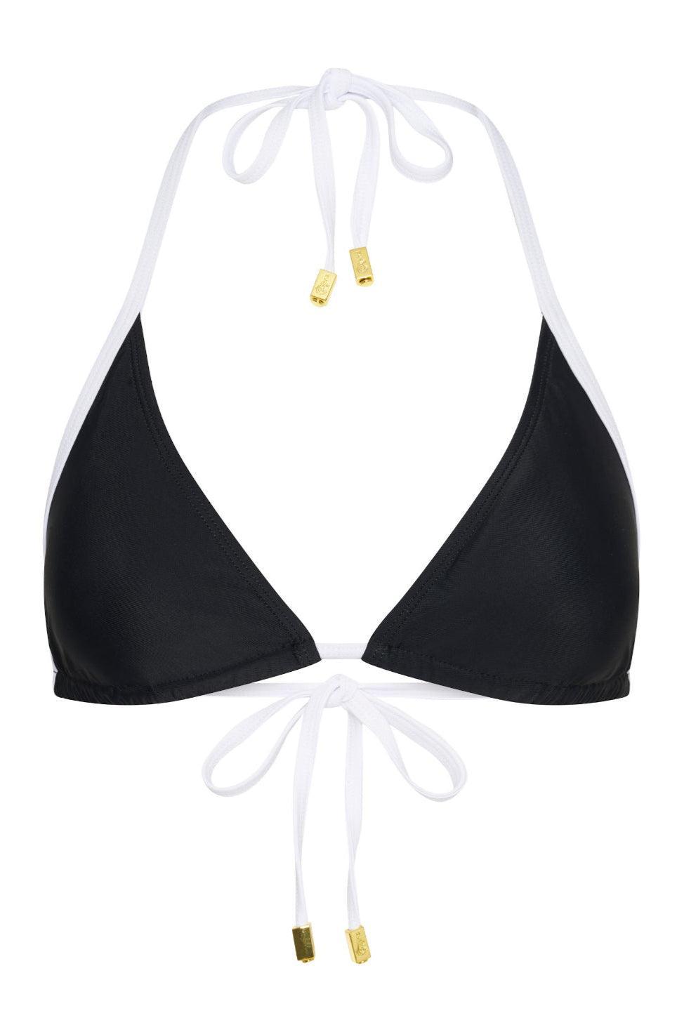 Bondi Triangle Bikini Top - Black/White