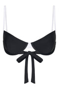 Manly Underwire Bikini Top - Black/White