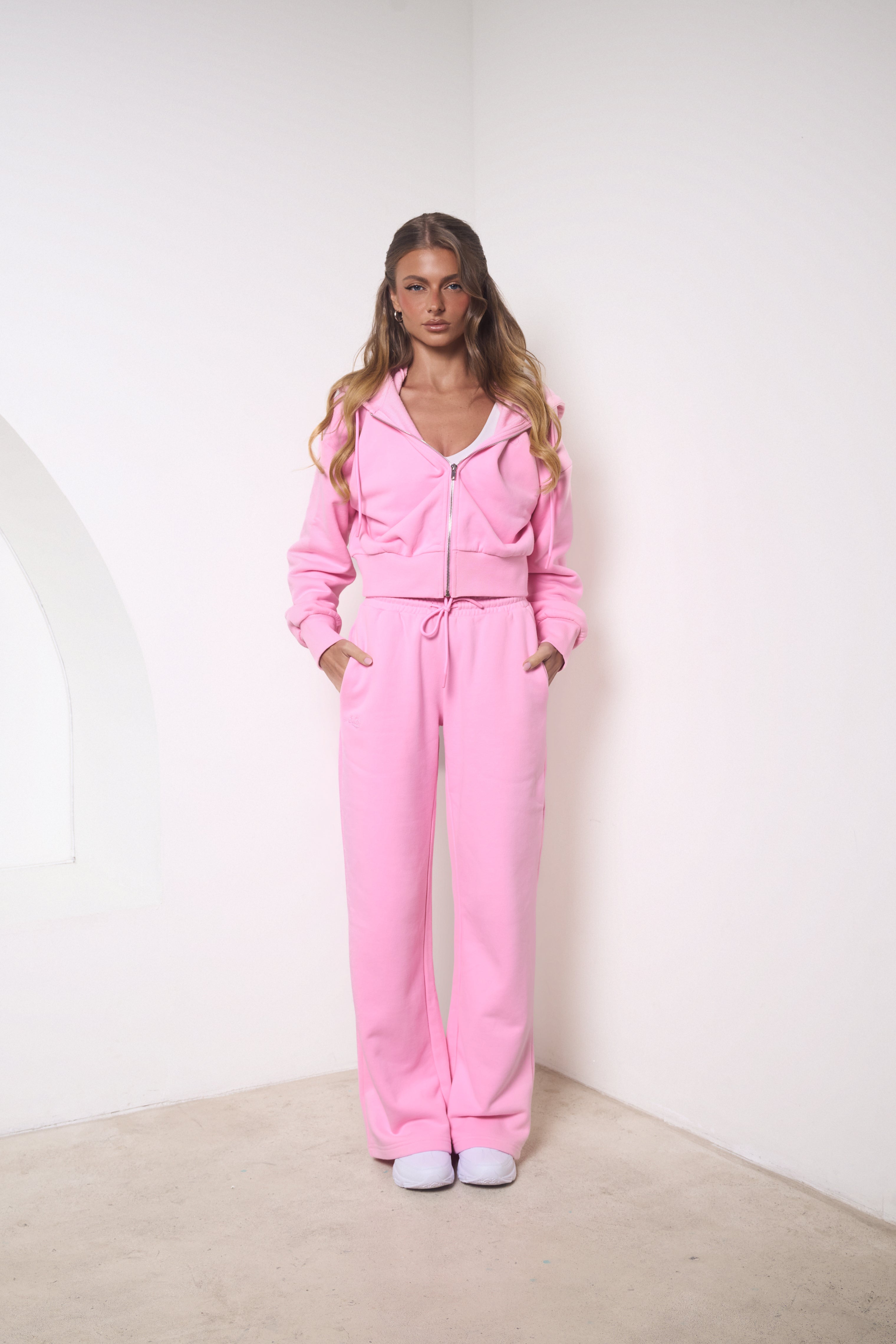 Embrace Zip-Up Hoodie | Cotton Candy Pink