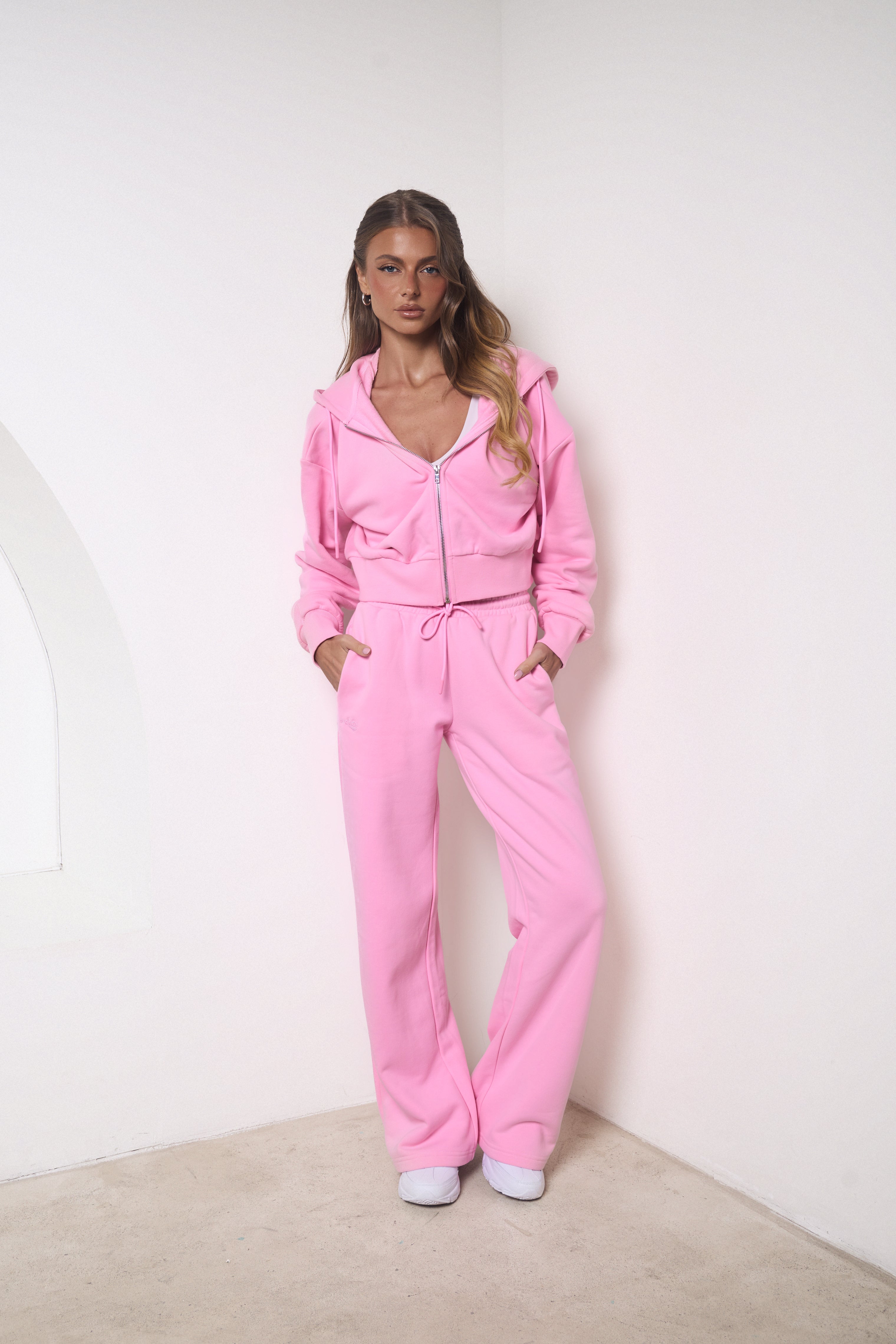 Embrace Zip-Up Hoodie | Cotton Candy Pink