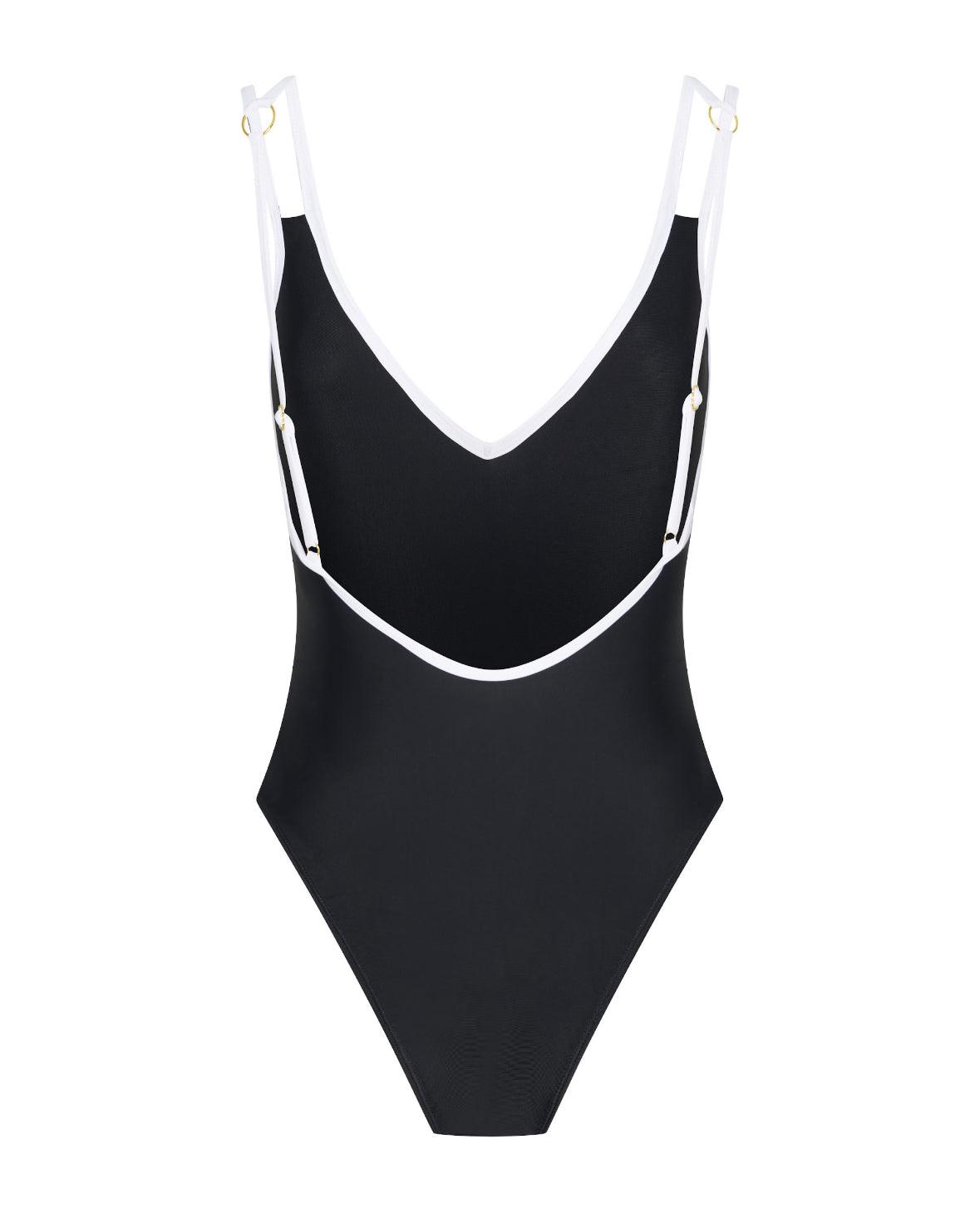 Paris One Piece Swimsuit  - Black