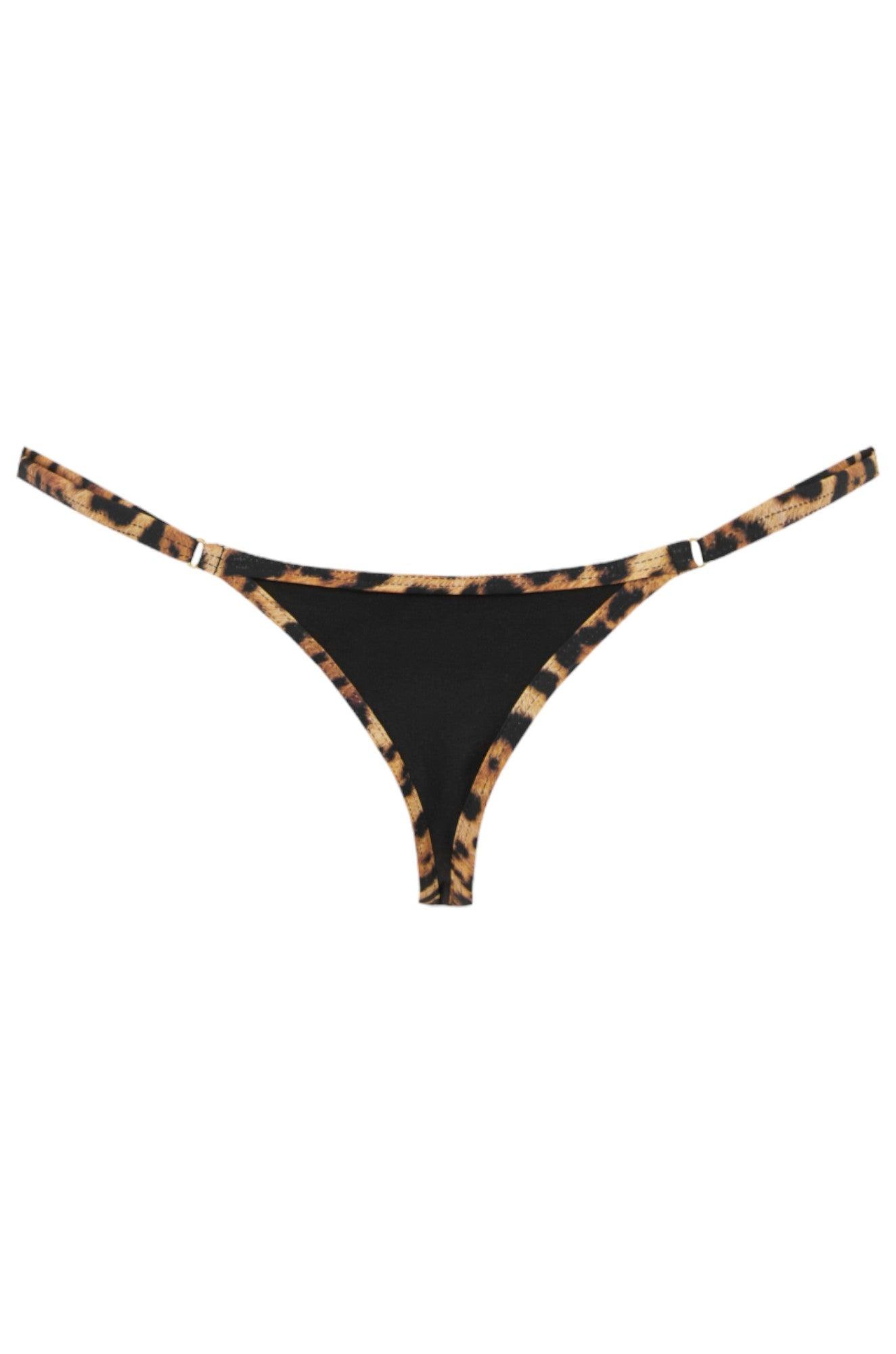Micro G-String Bikini Bottom leaopard print