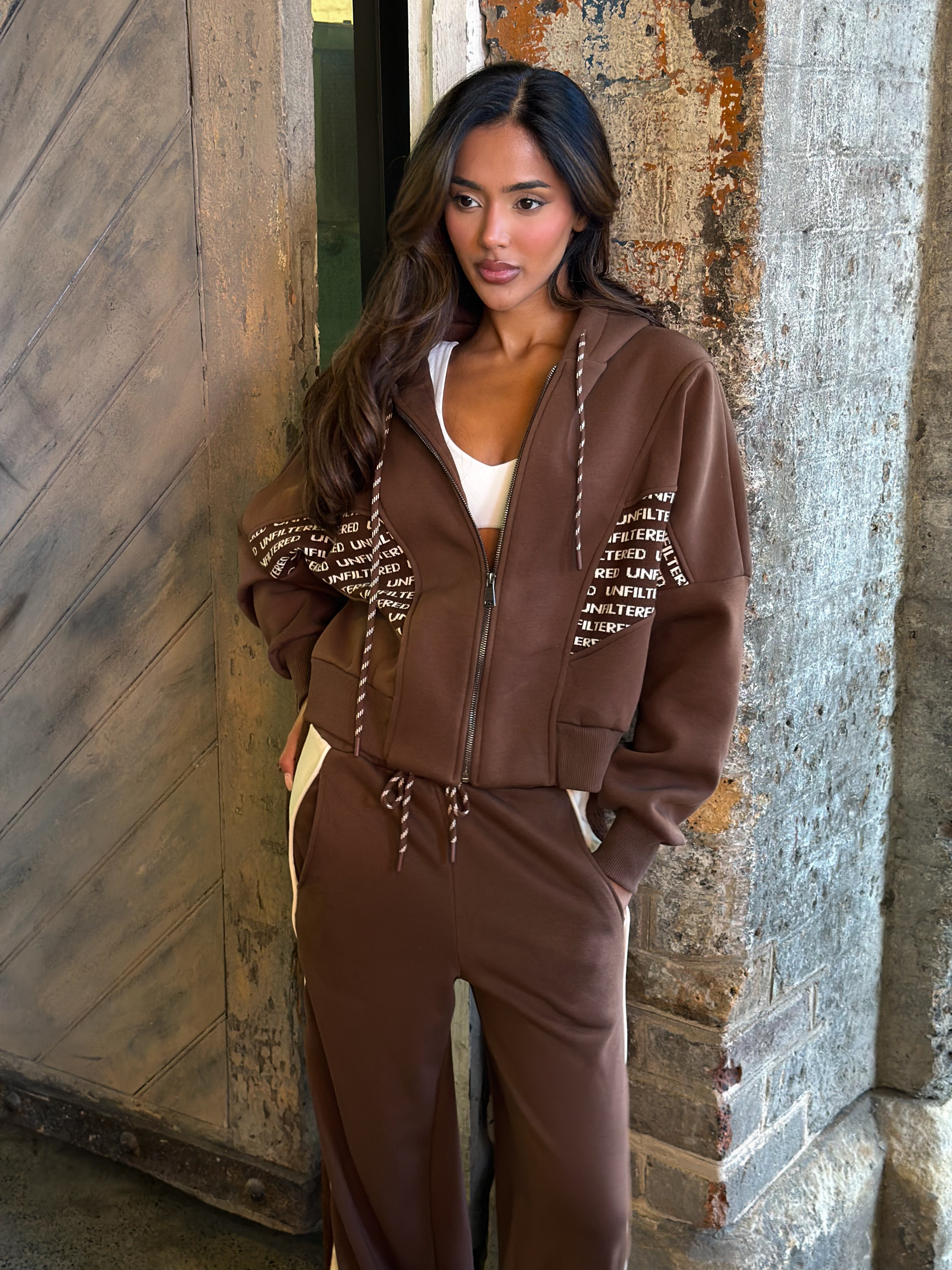 UNFILTERED Zip-Up Hoodie | Chocolate Brown