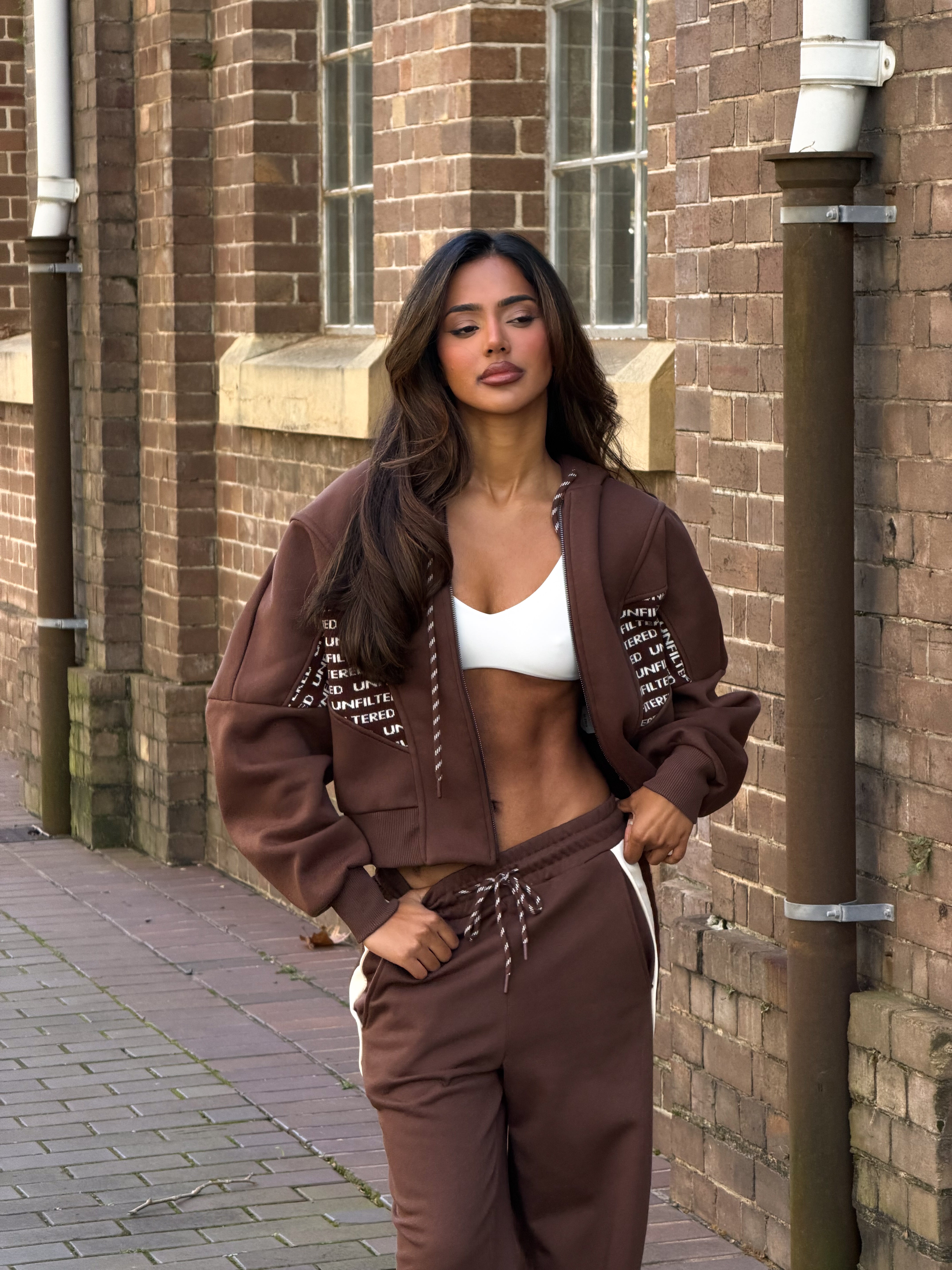 UNFILTERED Zip-Up Hoodie | Chocolate Brown