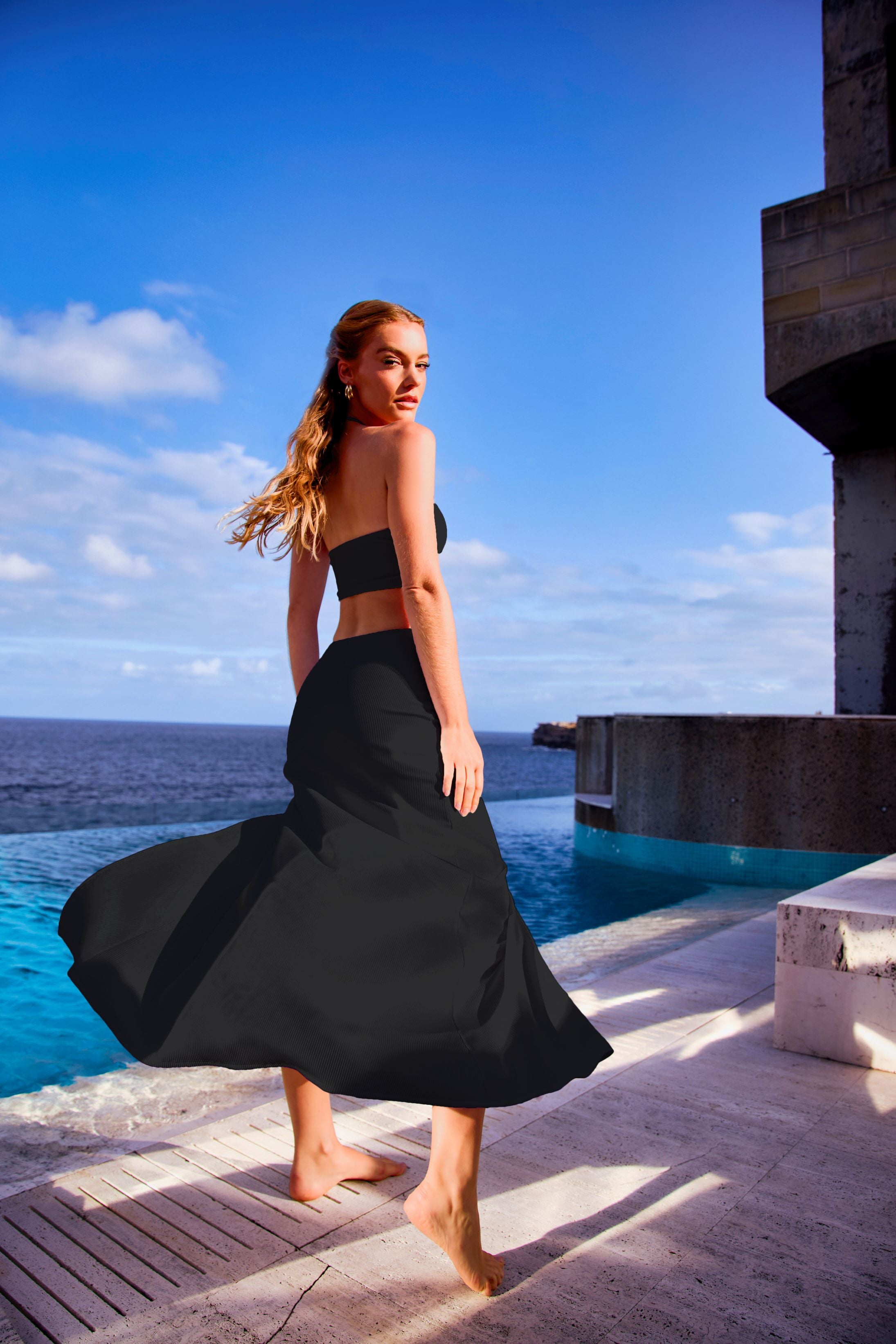 Beverly Cut-Out Maxi Dress - Black