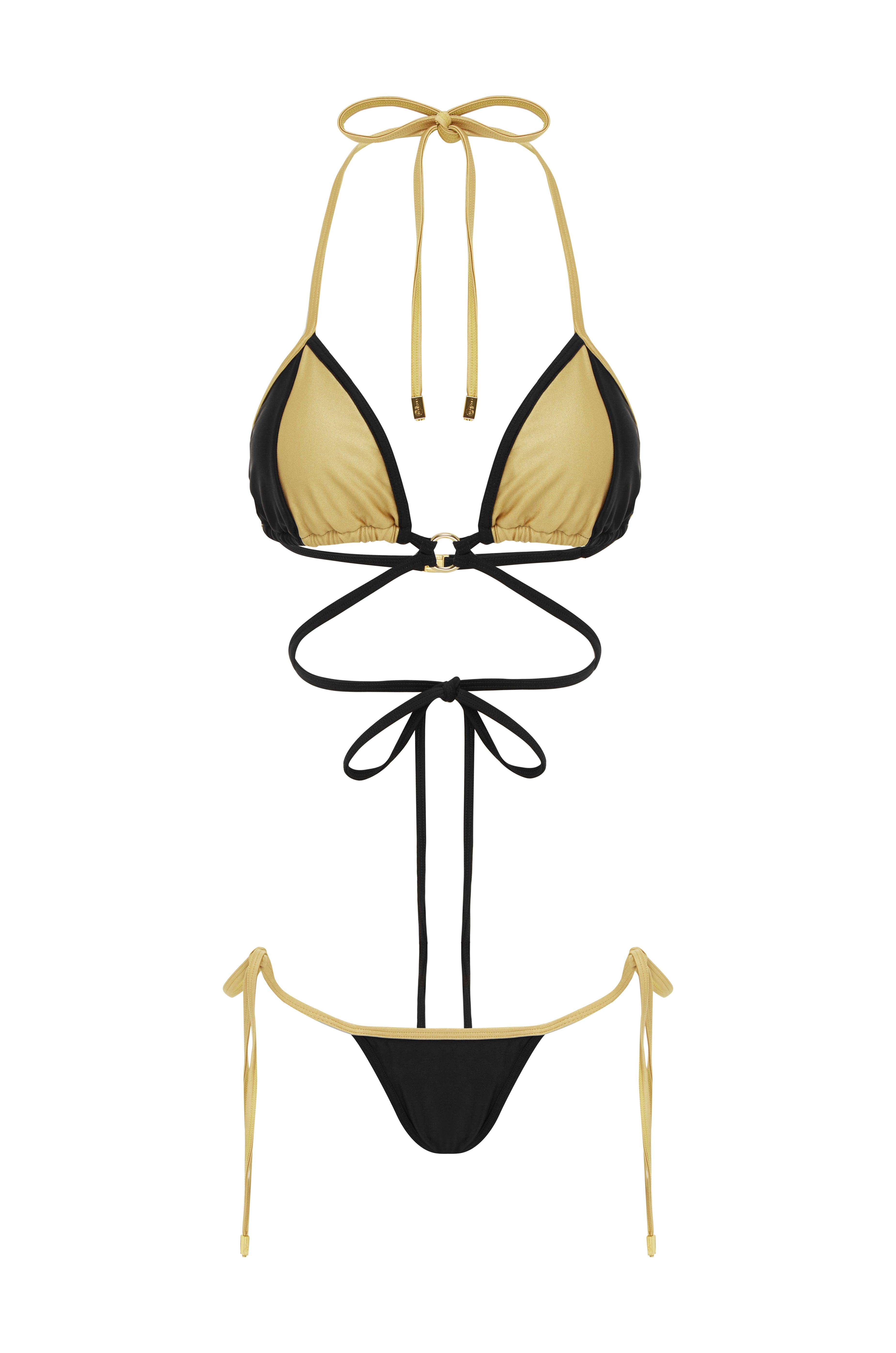 Ipanema Brazilian Bikini Set - Black Gold