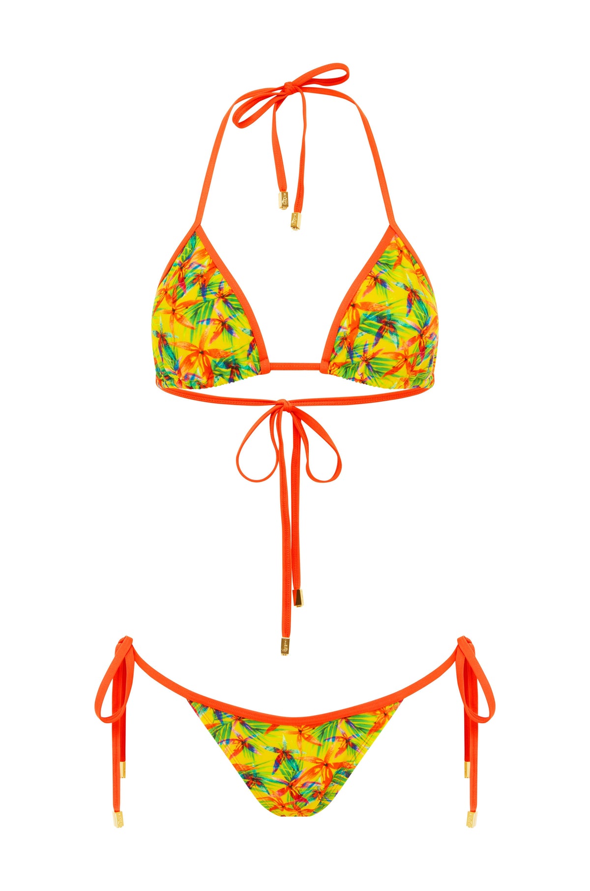 Samba Micro G String Set - Tropical Yellow Print