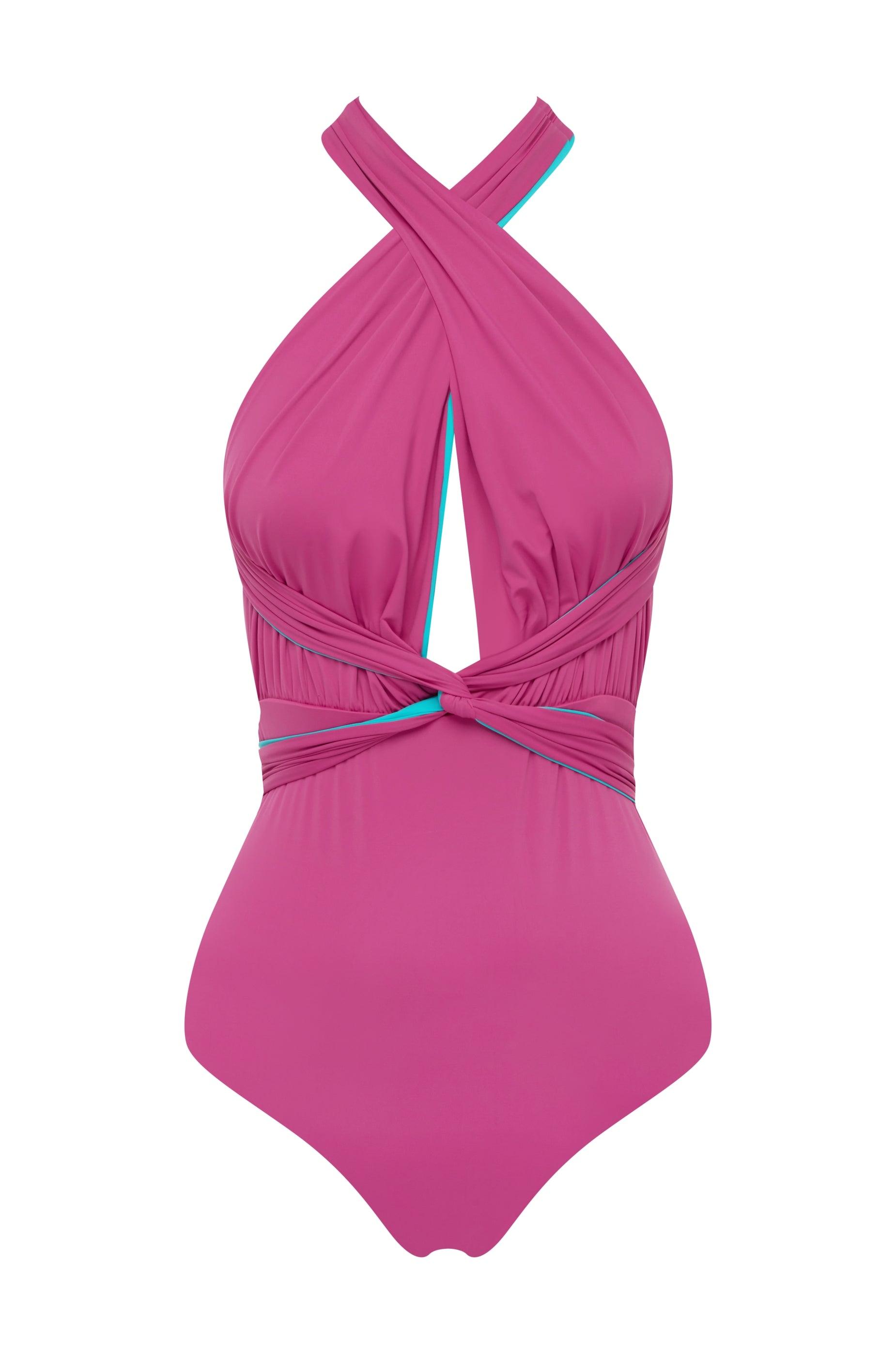 St.Tropez Reversible One Piece - Pink/Turquoise