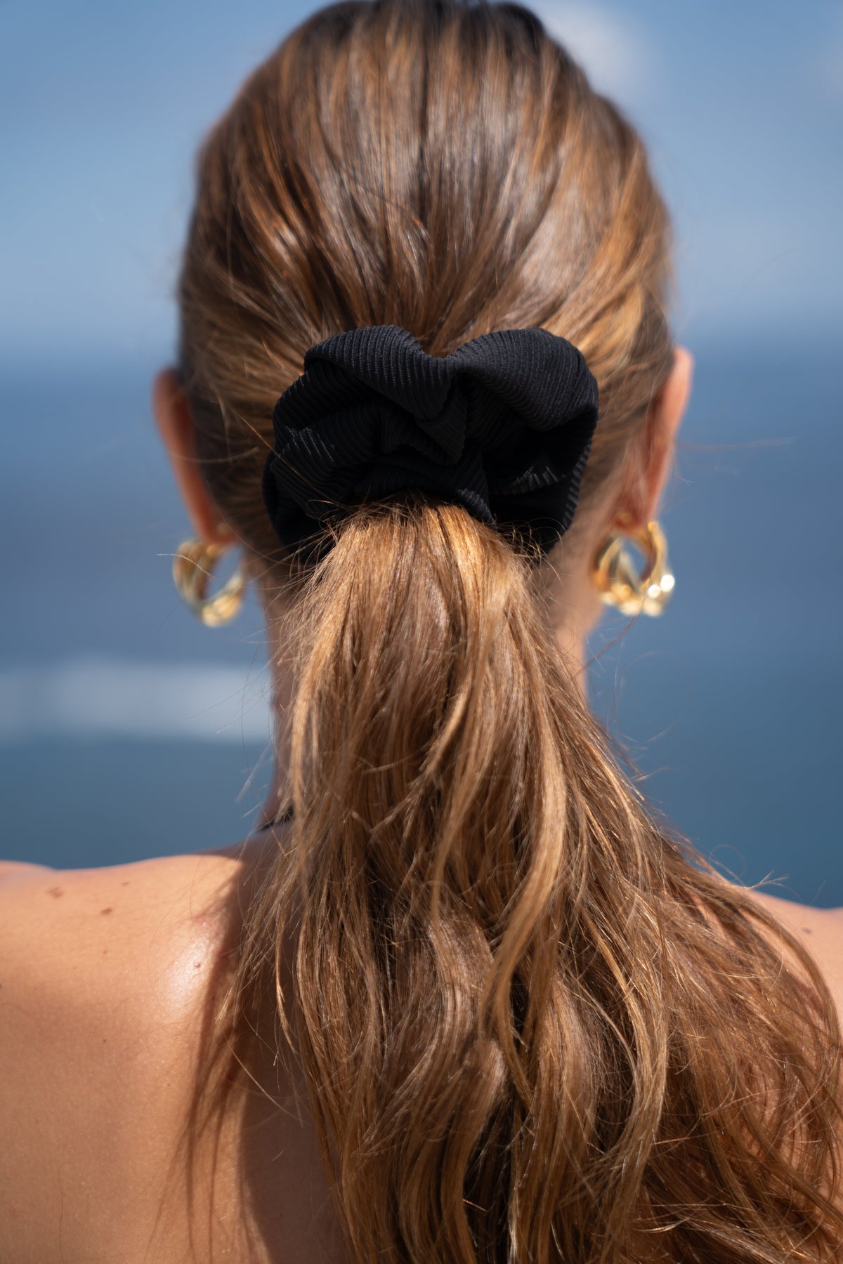 Luxury Hair Scrunchie – Le Noir (Black)