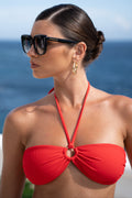 Mademoiselle Bandeau Bikini Top – Rouge (Red)